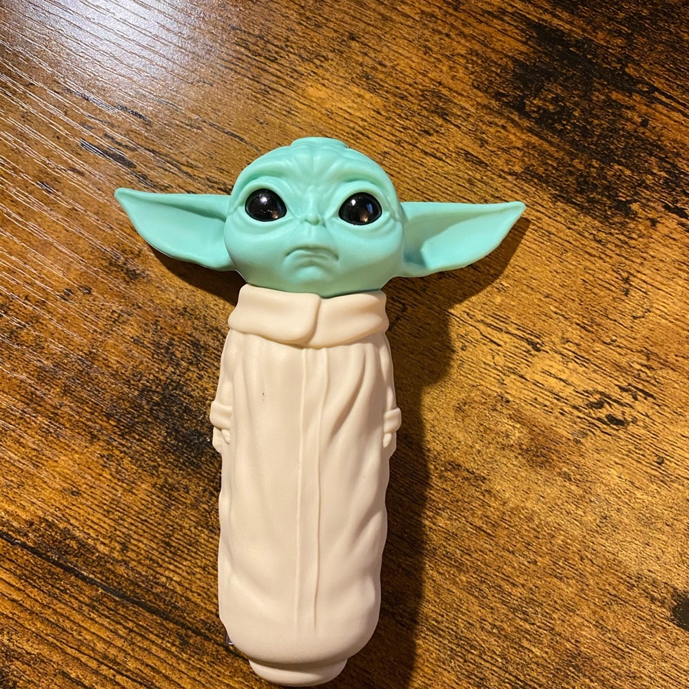 Baby Yoda Figure with Cream Robe